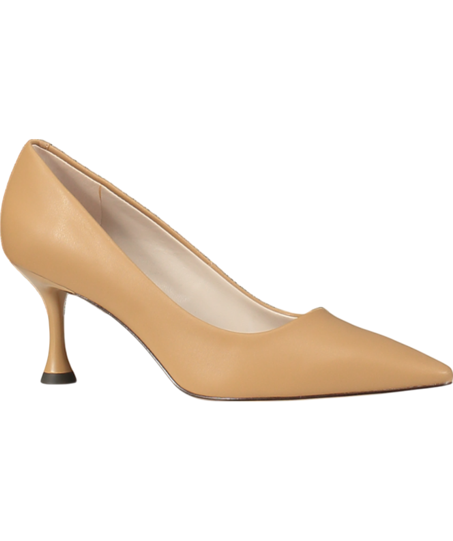 Charles & Keith Brown Camel Spool Heel Pumps UK 4 EU 37 👠