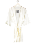 Galia Lahav Cream Bridal Diamante Silk Mini Robe UK S/M