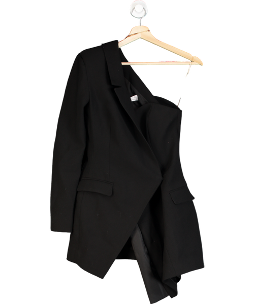 House of CB Febe Black Crepe One Sleeved Tuxedo Dress UK S – Reliked
