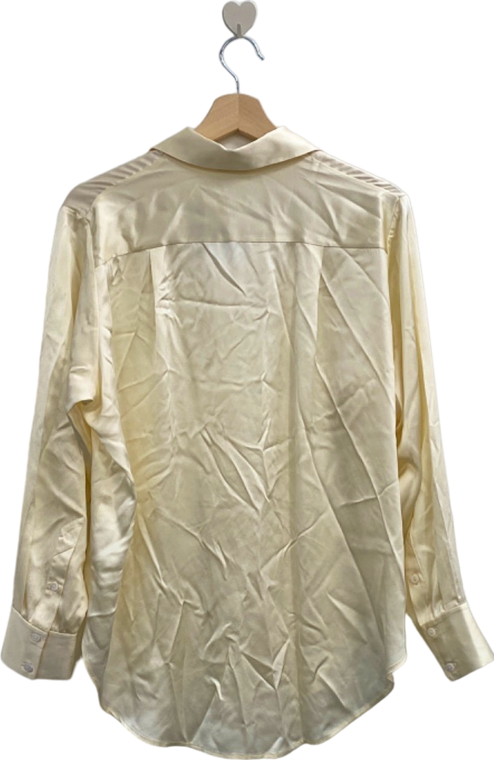 LilySilk Cream Classic Silk Shirt UK Size 10