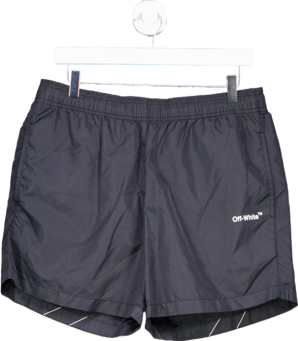 Off-White Black Off-White Diag Outline Swimshorts UK XL