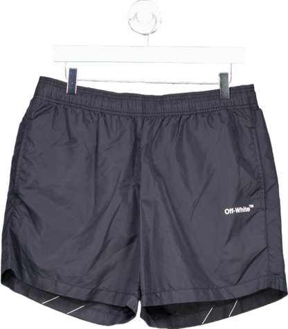 Off-White Black Off-White Diag Outline Swimshorts UK XL