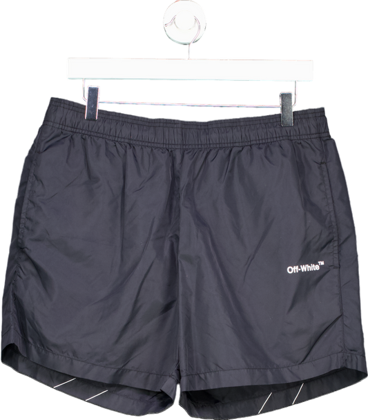 Off-White Black Off-White Diag Outline Swimshorts UK XL