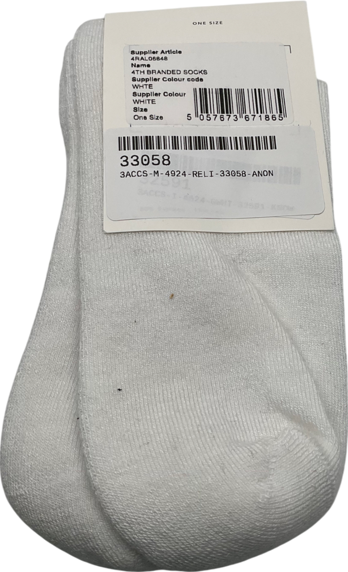 4th & Reckless White 4th Branded Socks One Size