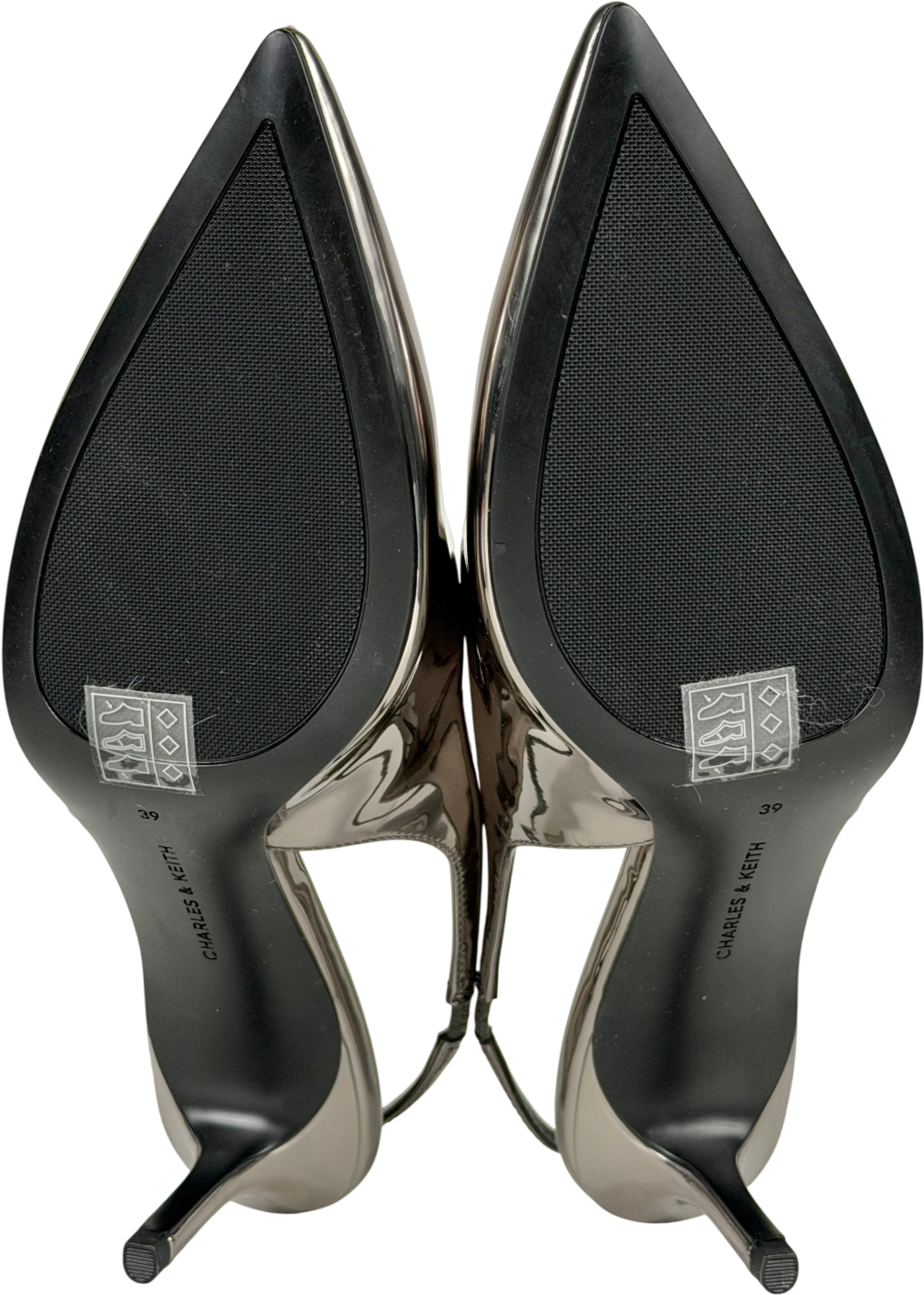 Charles & Keith Metallic Kaia Pointed Slingback Pumps UK 6 EU 39 👠