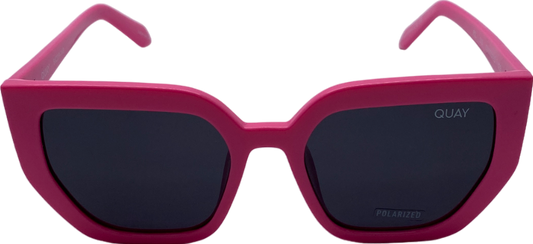 QUAY Pink Polarized Contoured Sunglasses One Size
