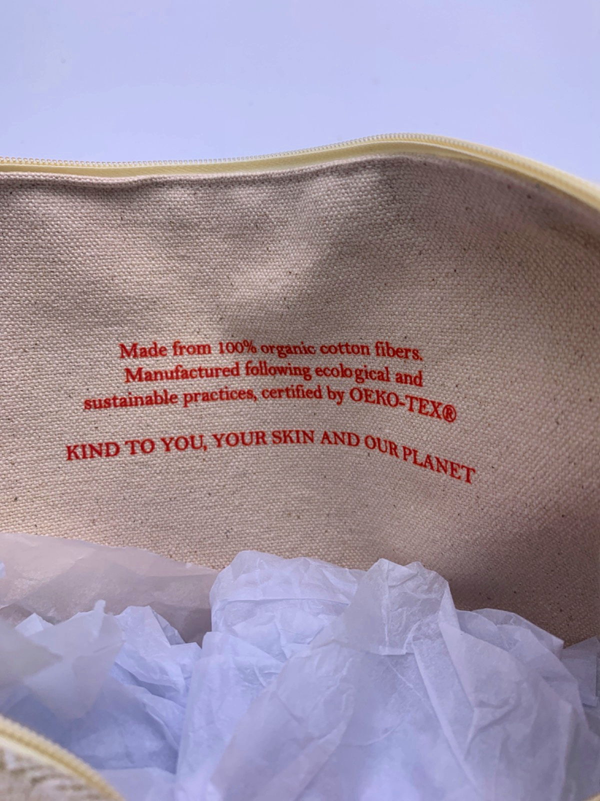 Kama Beige Organic Cotton Product Bag One Size