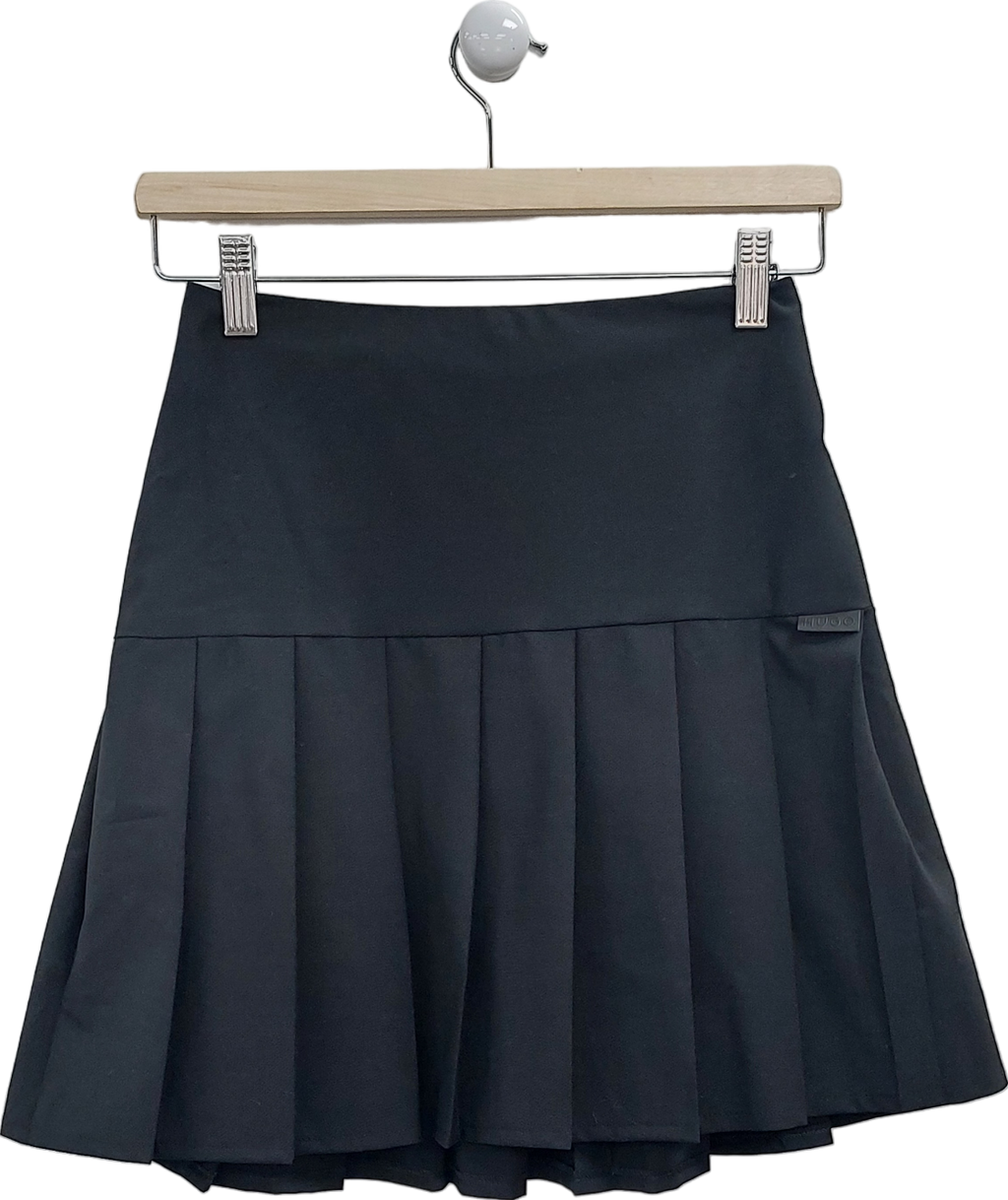 HUGO BOSS Black Pleated Mini Skirt UK 4