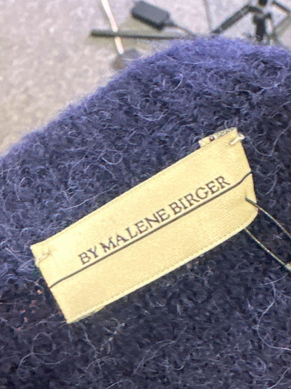 By Malene Birger Navy Soft Mohair Navy Dip Back Pullover UK XXS