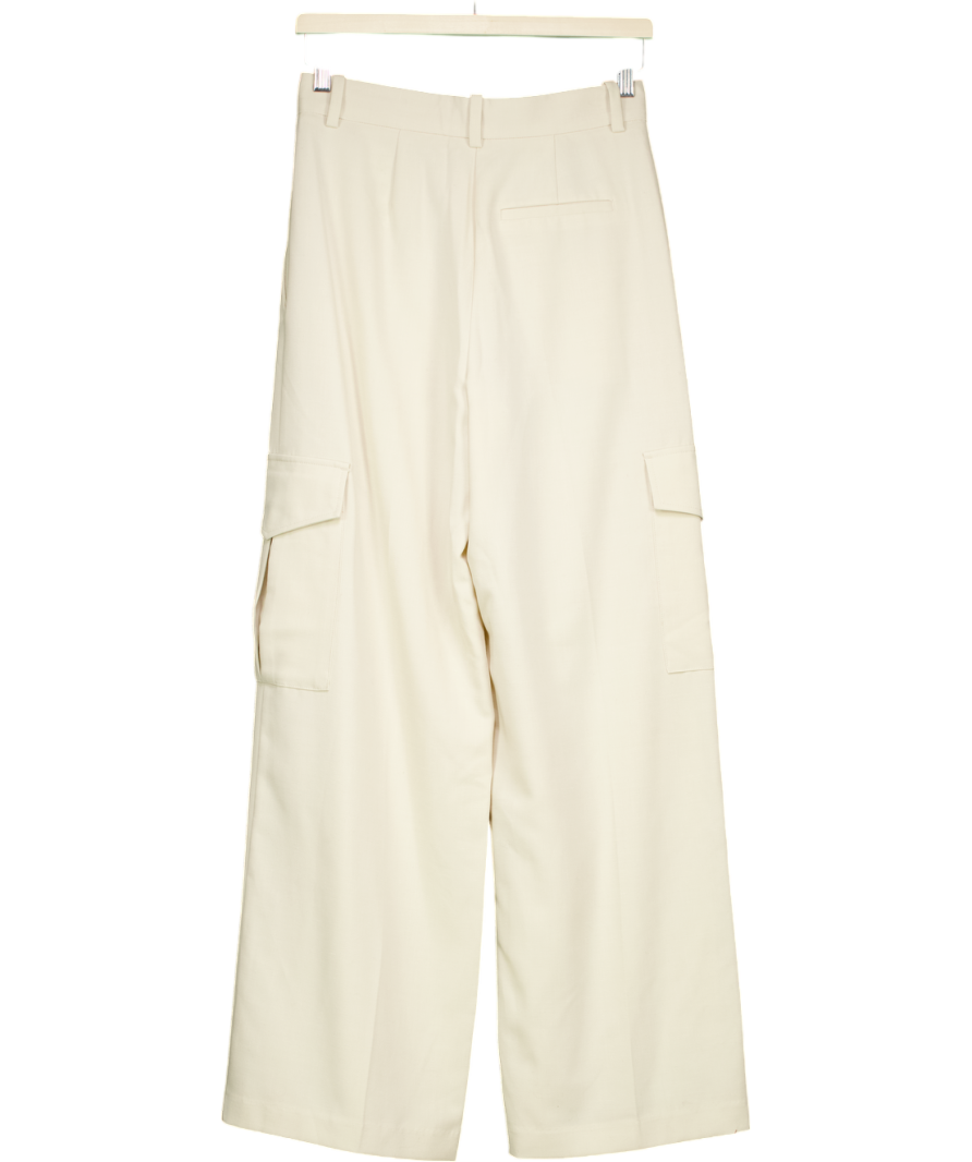 M&S Beige Tailored Cargo Trousers UK 8