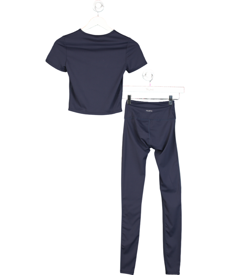 4th & Reckless Blue Dara Leggings And 4th Branded Baby Tee UK XS