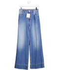 ASOS Mid Blue Soft Denim Wide Leg Trousers UK 6