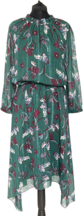 HUSH Green Phoenix Lurex Stripe Dress UK 10