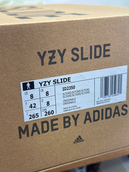 Adidas Grey Yeezy Slide UK 8