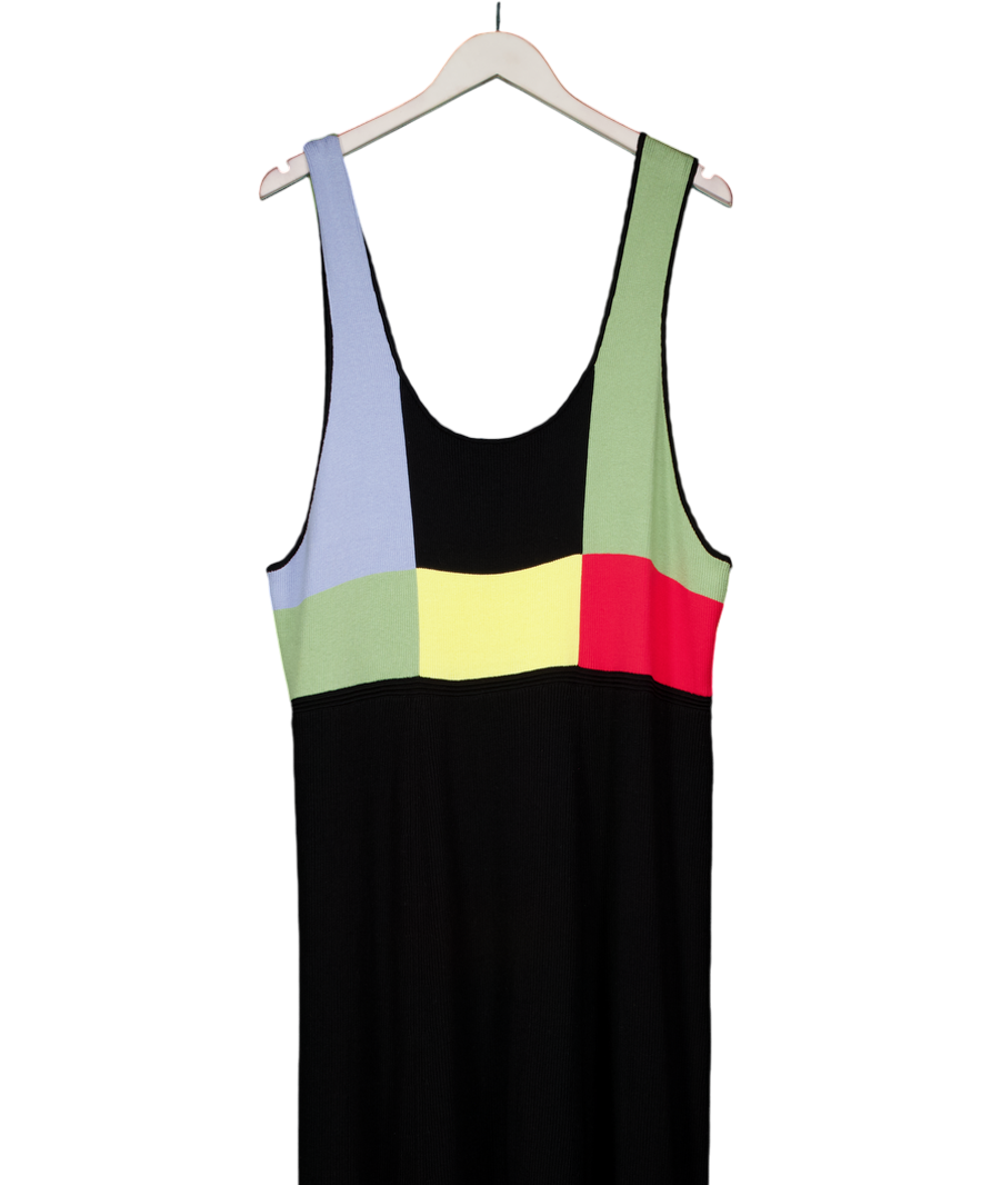 Rixo Black Abisola Omole Paisley Knit Dress And Shrug Top Set UK 26