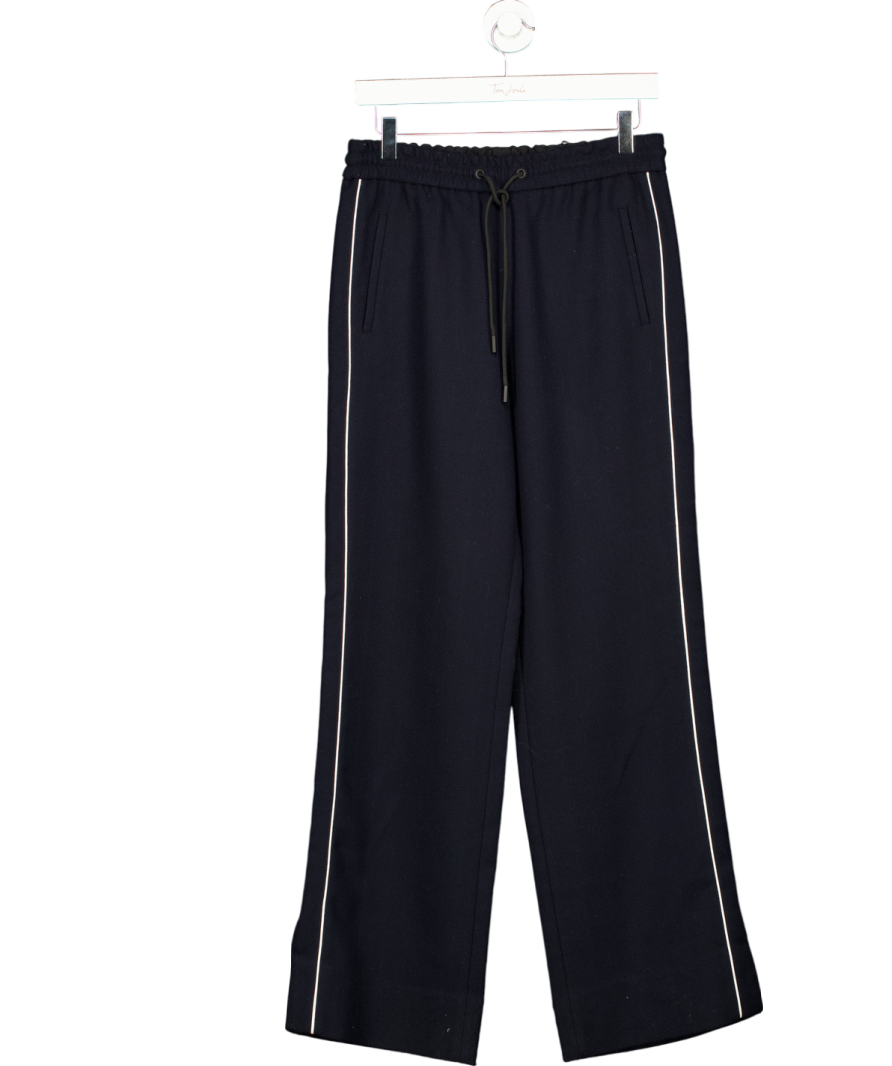 ME + EM Blue Pinstripe Wide-leg Track Pant UK 8