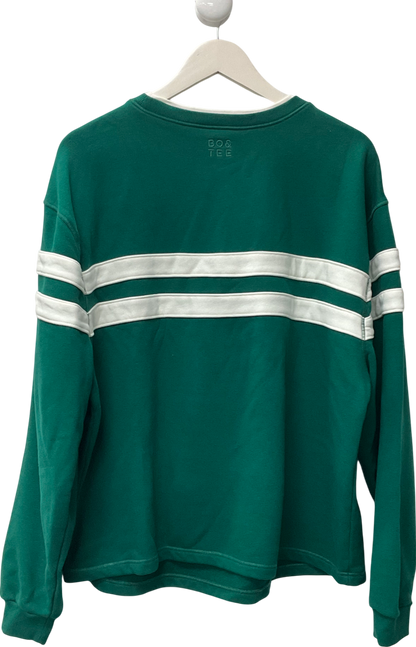 Bo & Tee Oversized Sweatshirt In Varsity Green UK L/XL