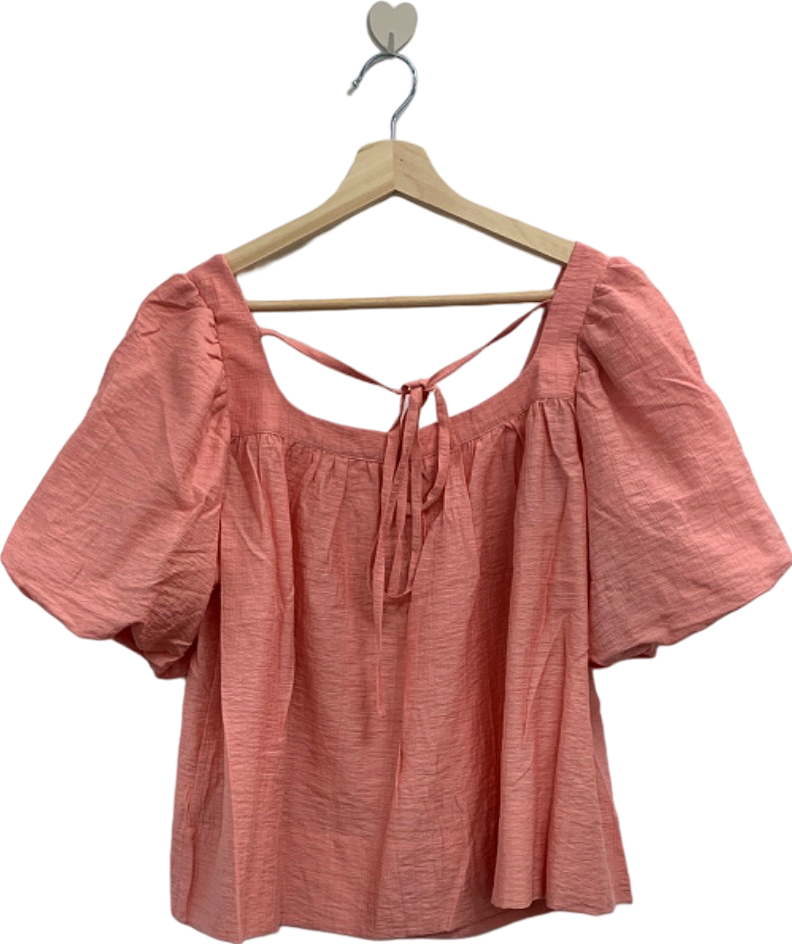 Jovonna London Coral FIAMMA Puff Sleeve Blouse UK XS