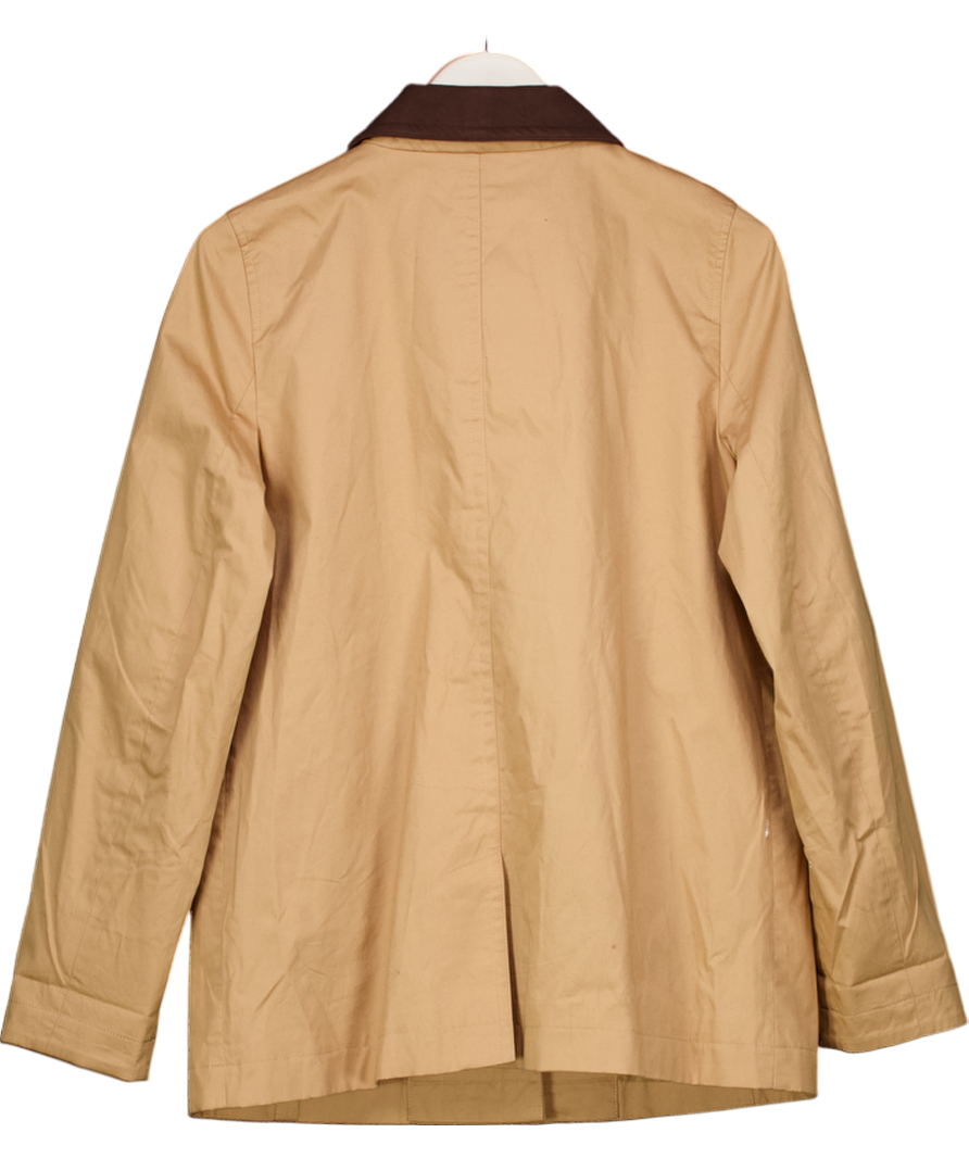 TALBOTS Beige Coated Cotton Barn Jacket UK M