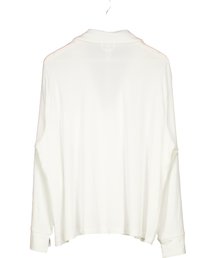 SKIMS White Ribbed Supersoft Pyjama Shirt UK XXL