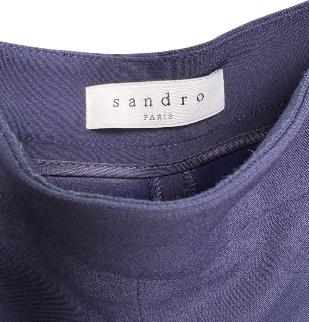 Sandro Blue Straight Leg Trousers UK 10