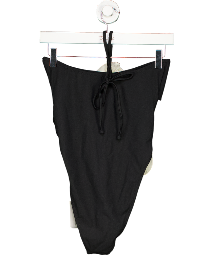 SAME Los Angeles Black Rose Cut Out One Piece Swimsuit Black/cream UK S