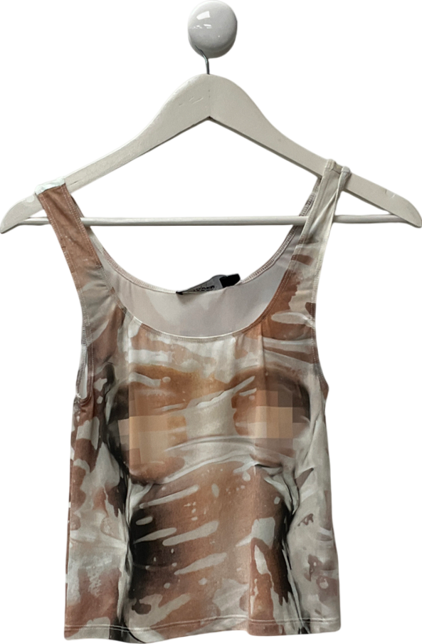 Jaded London Beige Pixelated Vest Shade 2 UK S