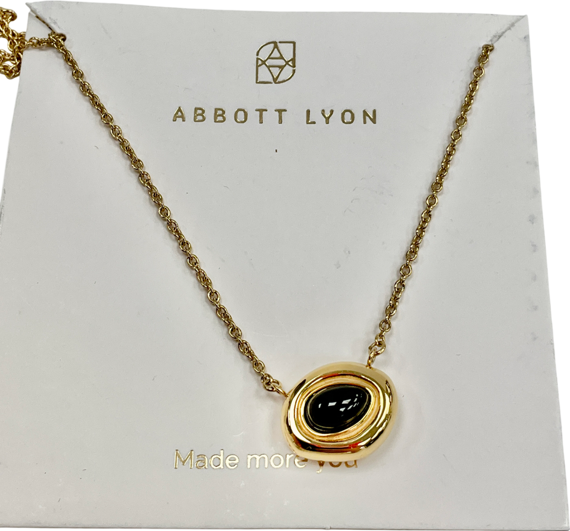 Abbott Lyon Black Onyx Molten Necklace (gold) One Size