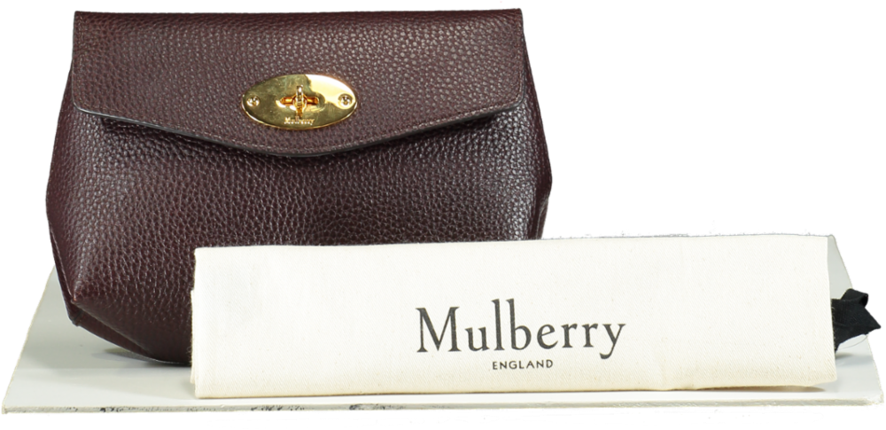 Mulberry Red Small Classic Grain Oxblood Darley Clutch Bag / Cosmetic Pouch One Size