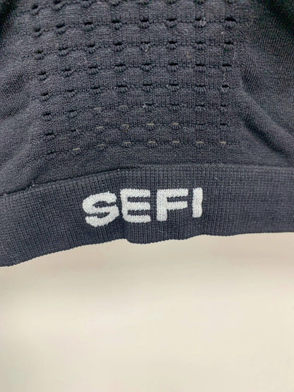 Sefi Black Waffle Raglan Top UK M