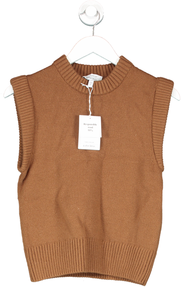 Karen Millen Brown Knitted Vest UK XS