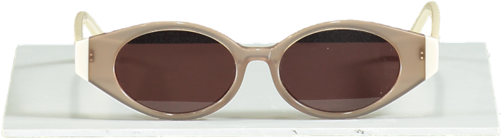 Le Specs Beige Adam Selman x Le Specs Luxe Ovoid Sunglasses