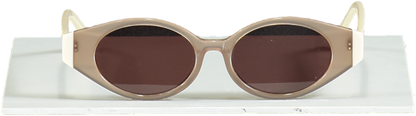 Le Specs Beige Adam Selman x Le Specs Luxe Ovoid Sunglasses