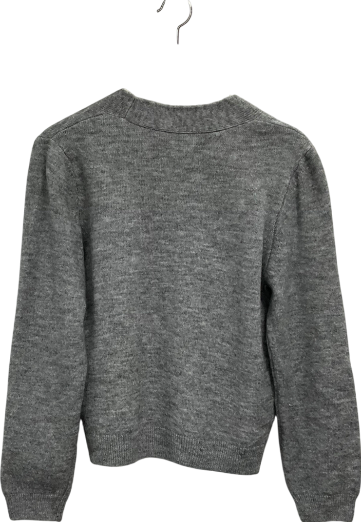 TU Grey Diamonte Bow Button Cardigan UK 8