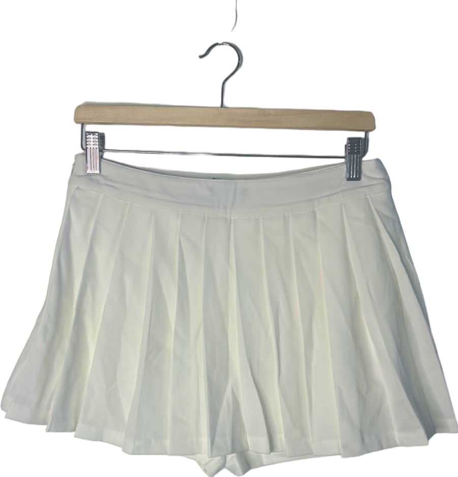 Boohoo White Tennis Pleated Skort UK 10