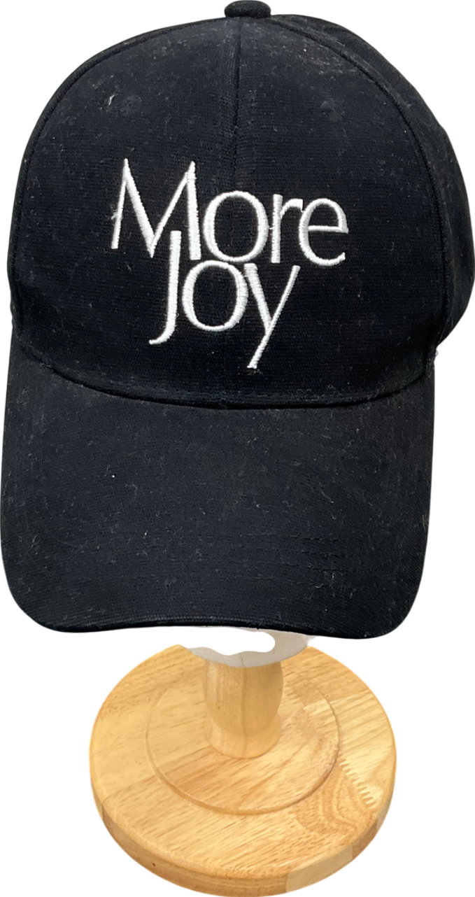 Black More Joy Embroidered Cap One Size