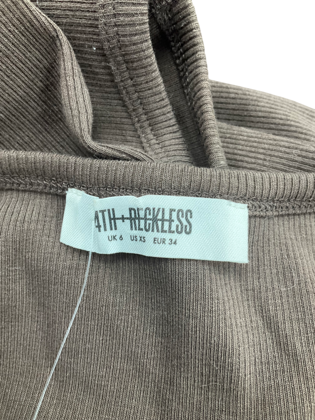 4th & Reckless Brown Emel Jersey Midaxi Dress UK 6