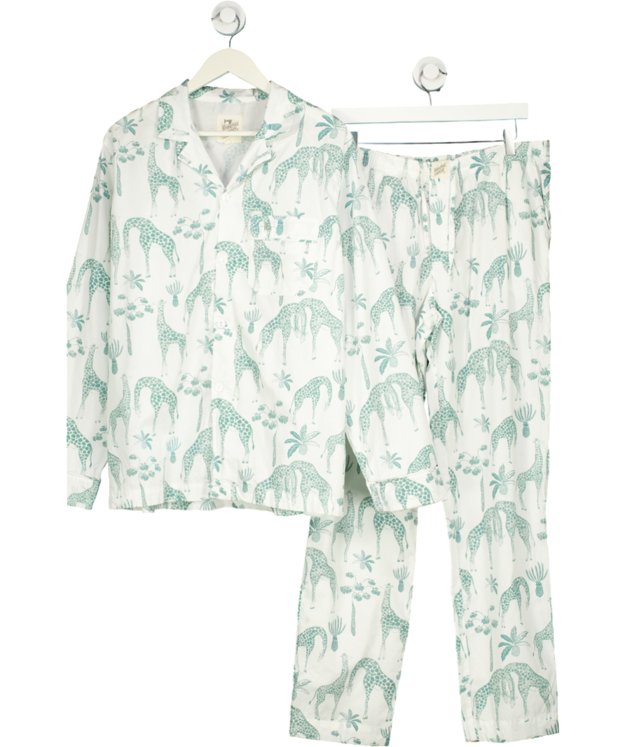 Woodstock Laundry Green Giraffe Long Pyjamas UK L