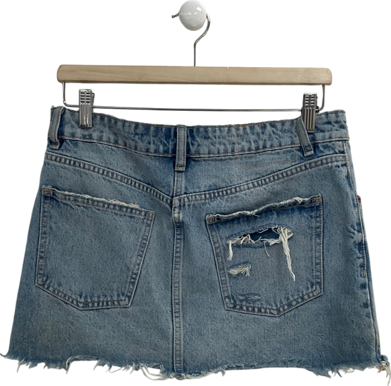 ZARA Blue Denim Mini Skirt UK M