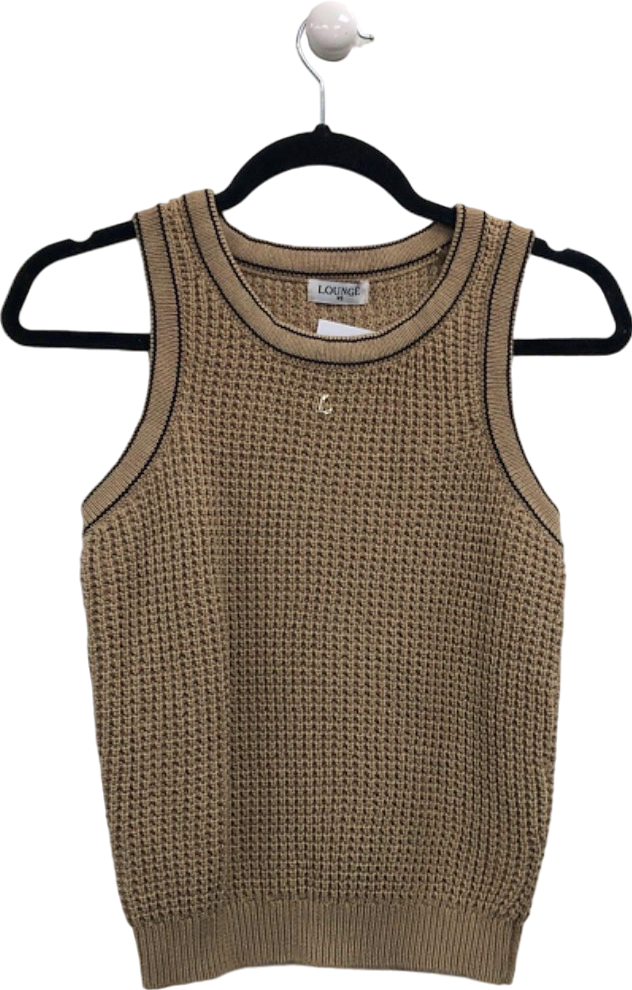 LOUNGE Beige Knitted Vest XS