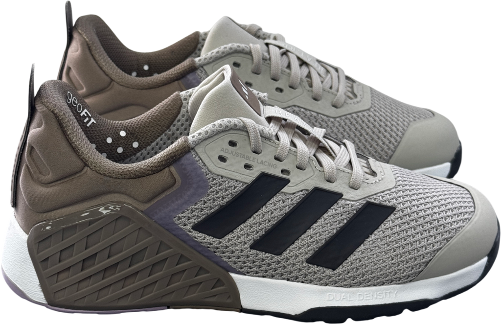 ADIDAS Beige Dropset 3 Running Shoes, Wonalu/grey UK 5 EU 38 👠