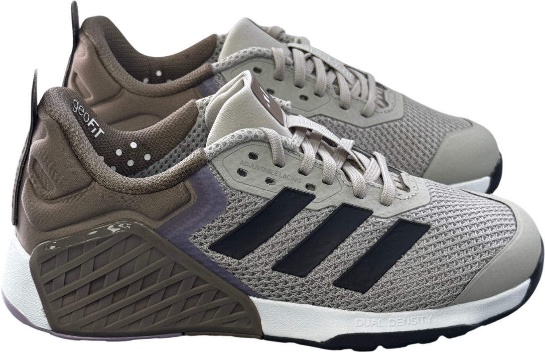 ADIDAS Beige Dropset 3 Running Shoes, Wonalu/grey UK 5 EU 38 👠