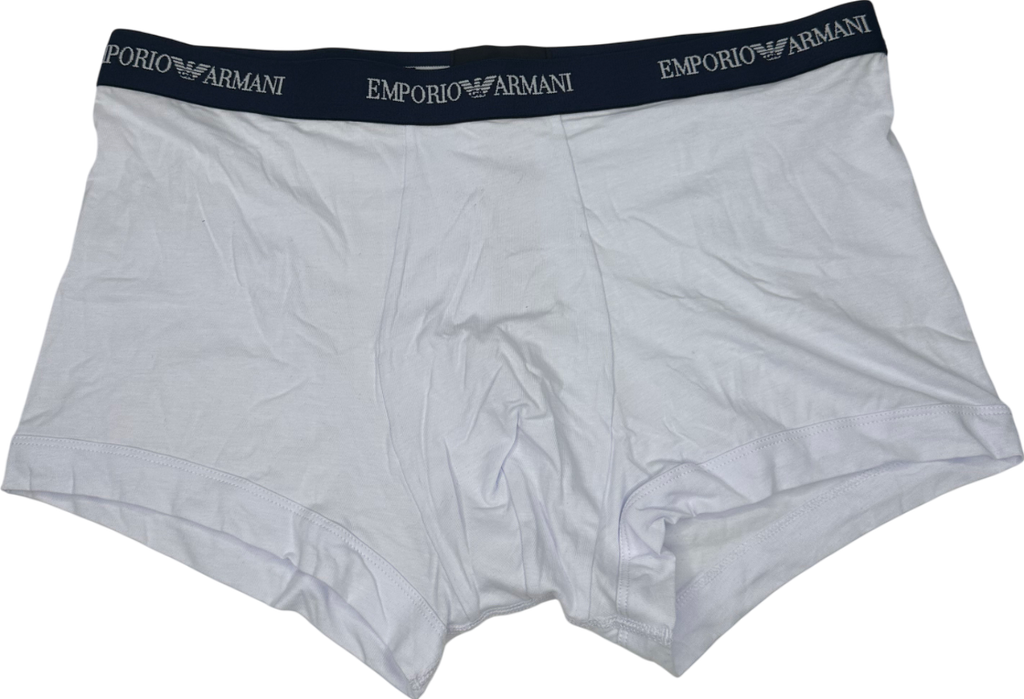 Emporio Armani White Logo Boxers UK XL