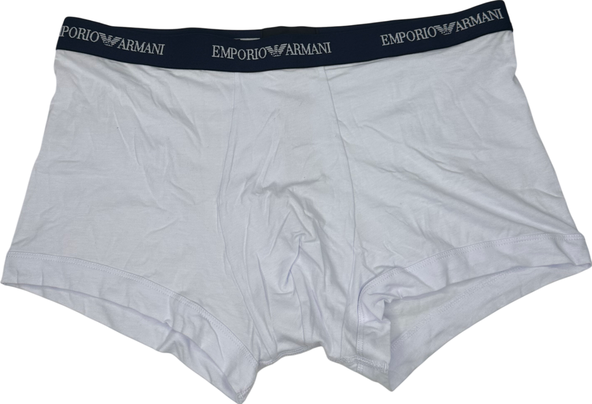 Emporio Armani White Logo Boxers UK XL