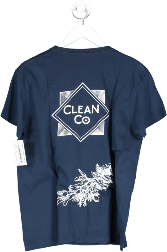 roly Blue Clean Co. Logo T Shirt UK L
