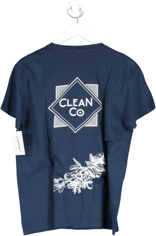 roly Blue Clean Co. Logo T Shirt UK L