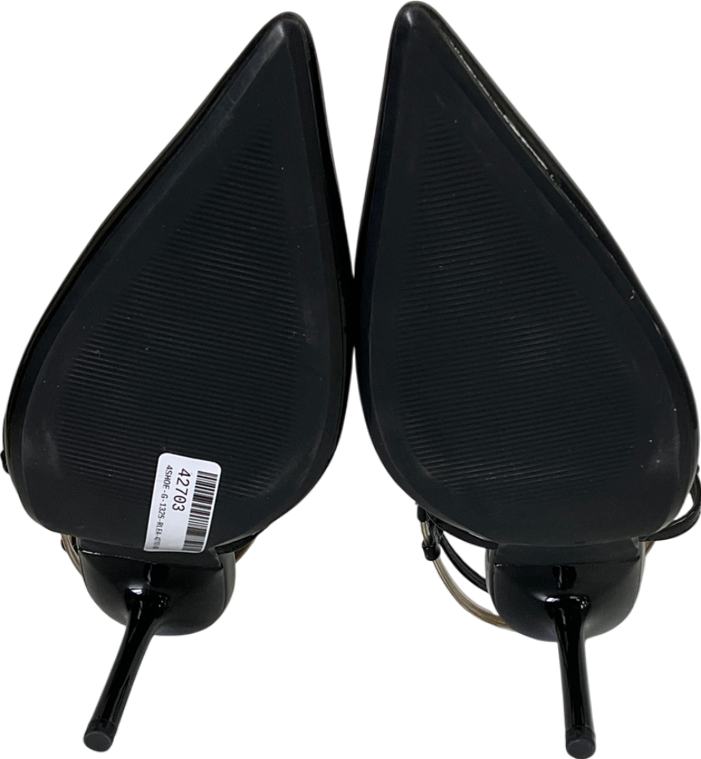 Bershka Black High-heel Shoes With Chain Detail UK 6 EU 39 👠