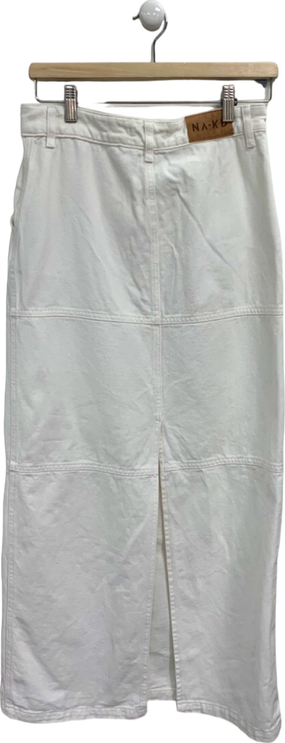 N.A.K.D White Midi Skirt UK 8