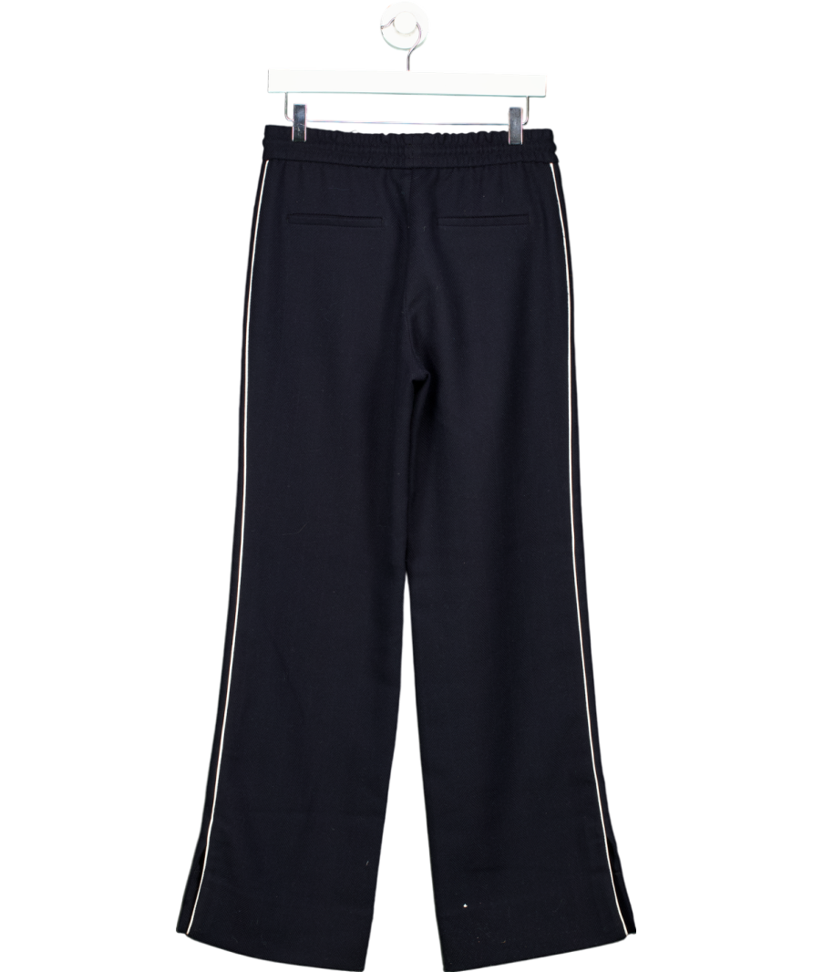 ME + EM Blue Pinstripe Wide-leg Track Pant UK 8