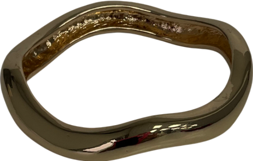 Metallic Wavy Bangle Bracelet One Size